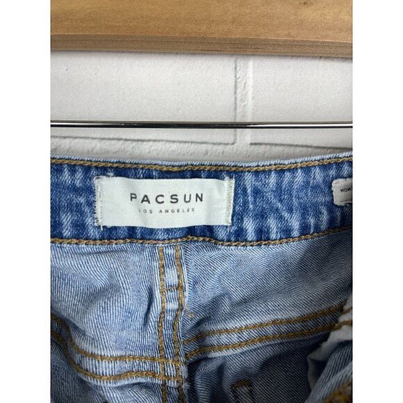 PACSUN Mom Jean Medium Dark Blue Wash Denim Women's Juniors Size 27 - Picture 2 of 9